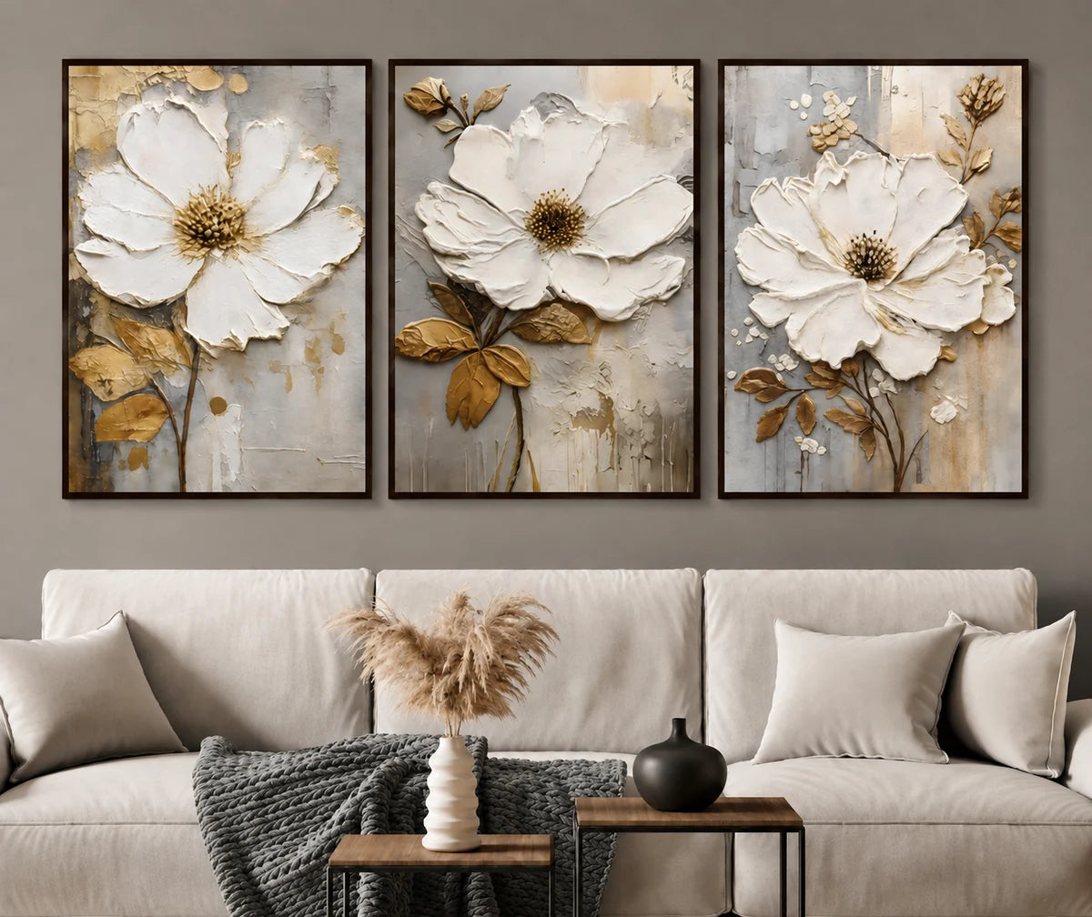 Bohemian Blossom Wall Art Set of 3