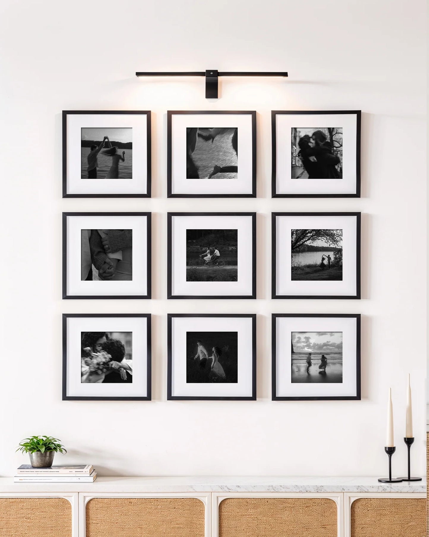 Square Photo Frames - Set of 9
