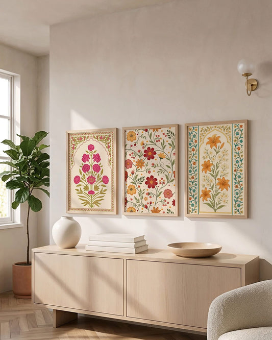 Floral Art -set of 3