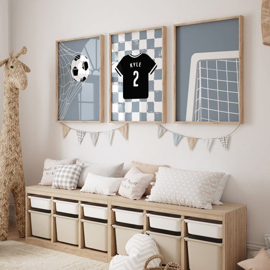 Kids Football Wall Frame Set of 3