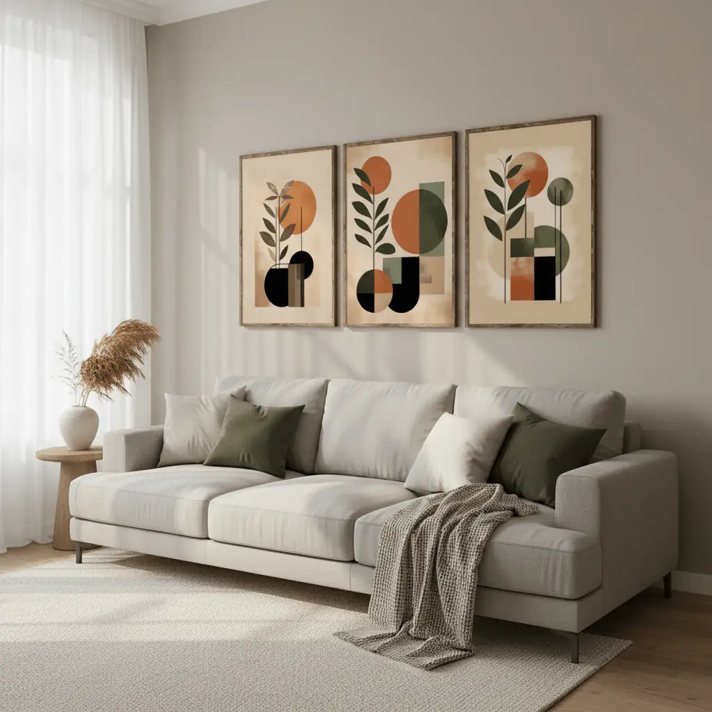 Elegant Living Room Wall Art Frame | Modern Home Styling