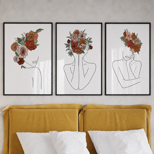 Floral Wall Art Set of 3