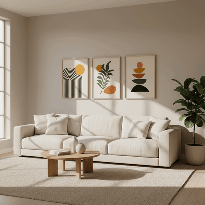Minimal Bright Wall Art | Elegant Room Decor Frame