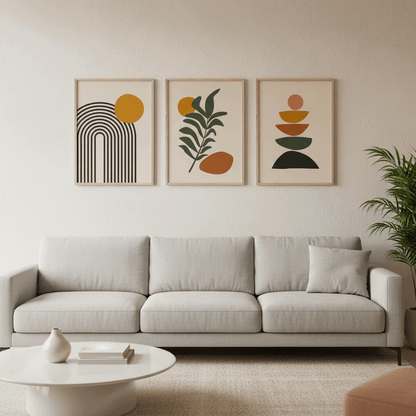 Minimal Bright Wall Art | Elegant Room Decor Frame