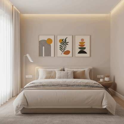 Minimal Bright Wall Art | Elegant Room Decor Frame