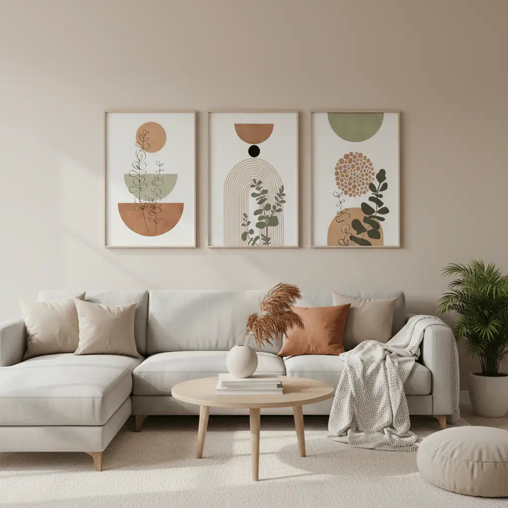 Modern Bright Wall Art Frame | Elegant Living Space Decor